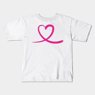 Stylized pink heart design Kids T-Shirt